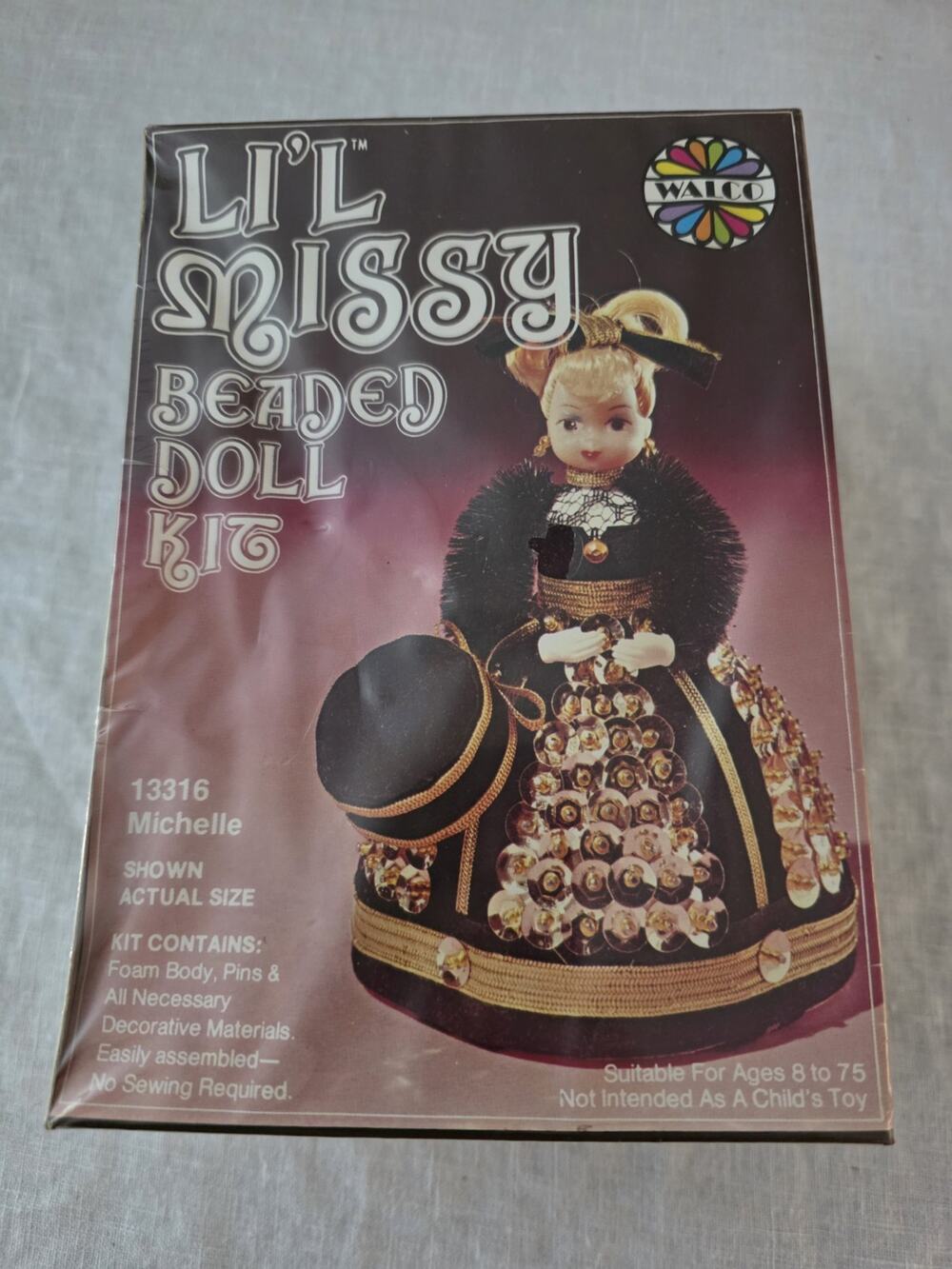 Walco Li'l Missy Beaded Doll Kit Michelle Model 13316 MPN 13316